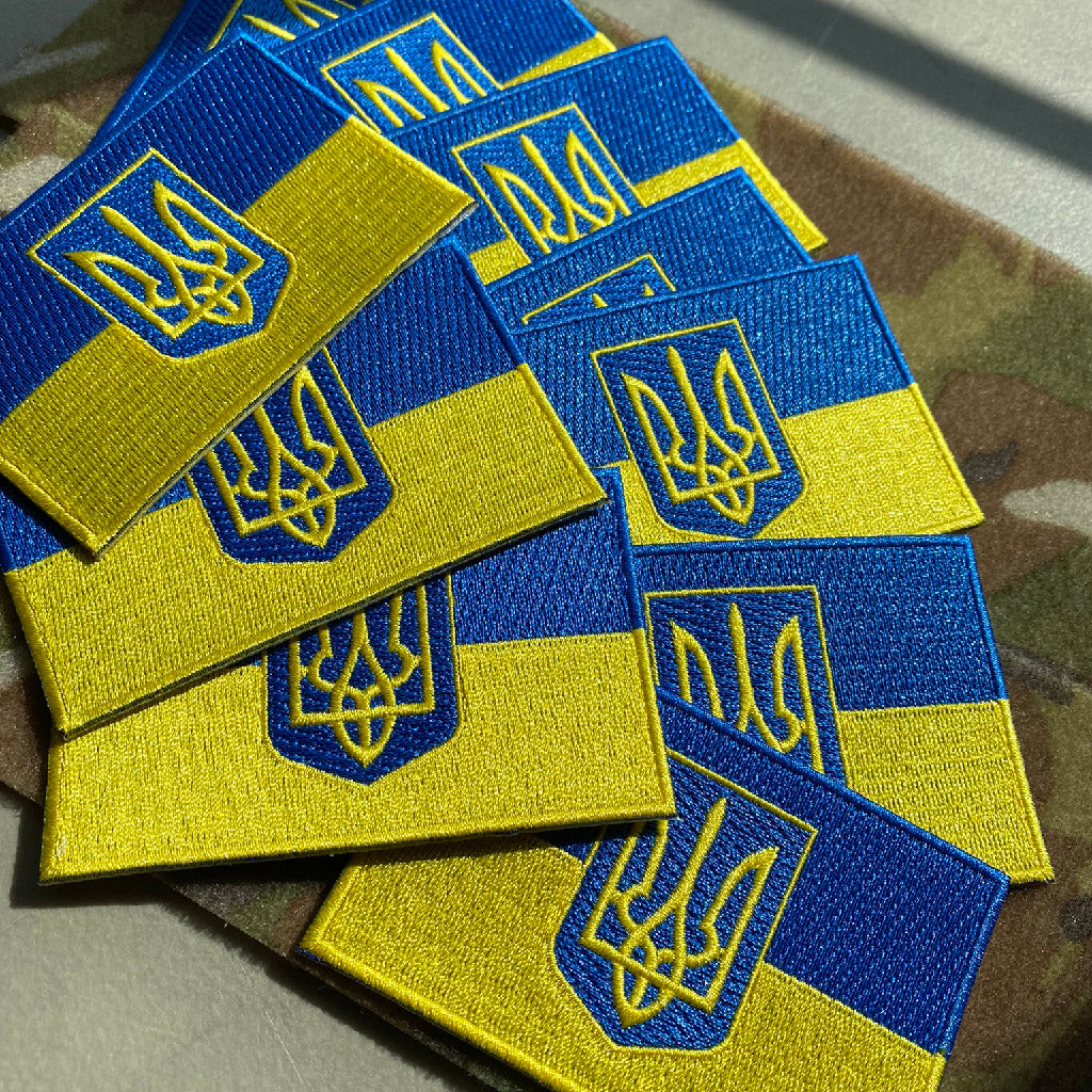 4-pk Ukraine Flag Patches - IronOn/Velcro/Tactical - Fundraiser for Re